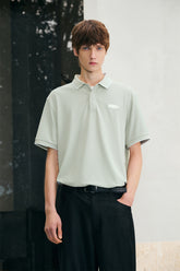 Men's Solid Stretch Textured Polo Shirt